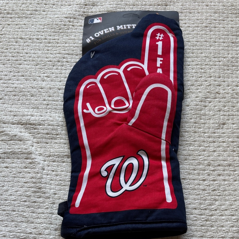 Genuine Merchandise Red and Blue Oven Mitt